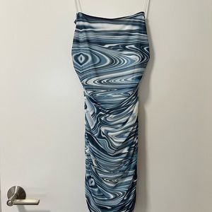 Rumours 90’s Blue Swirl Modern Mini Dress
